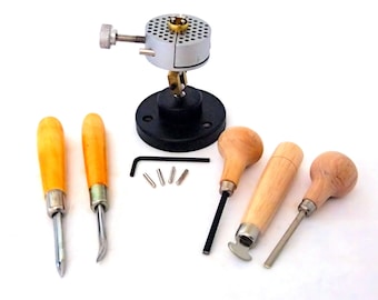 Jeweler's Stone & Ring Working Deluxe Set - Burnishers, Bezel Roller, Prong Pushers, Vise