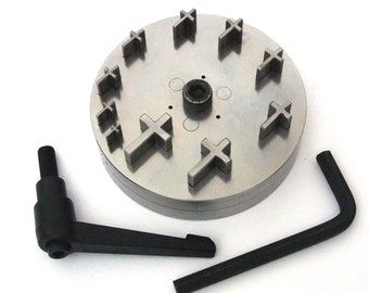Cross Shape Cutter With 10 Dies With Recessed Base & Angled Dies  SALE
