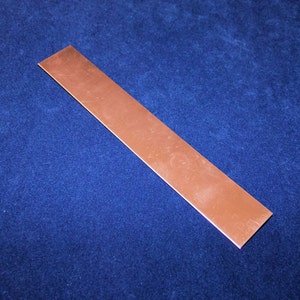 COPPER SHEET 26ga 6 in. x 2 in. 0.41mm THICK