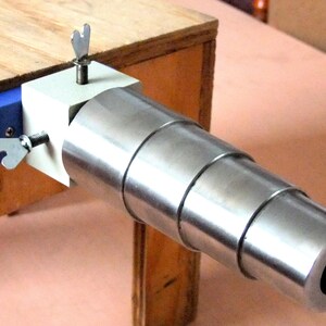 Oval Stepped Steel Bracelet Mandrel With Rotating Bench Holder