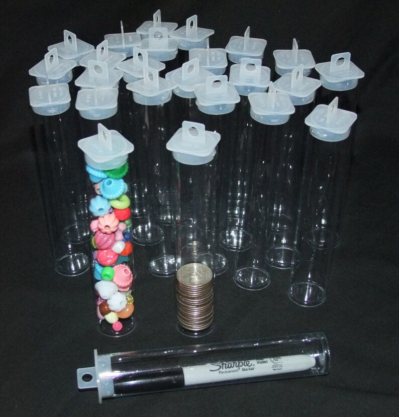 Large Round Clear Plastic Storage Tubes 5.5 by 1 Etsy