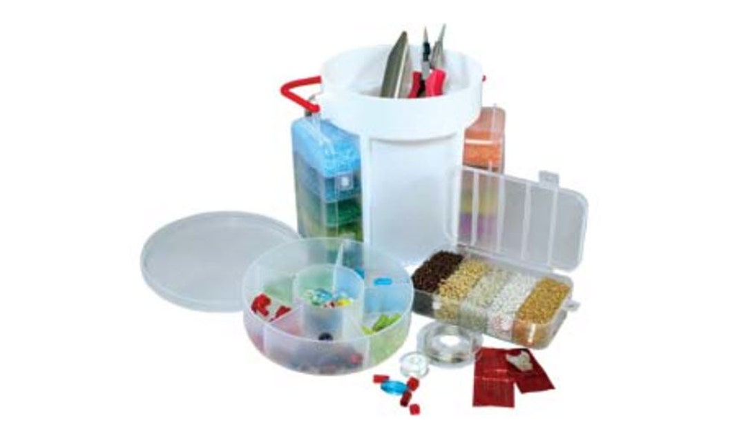Bead Caddy Portable Beading Kit Includes Beads and Tools SALE Etsy