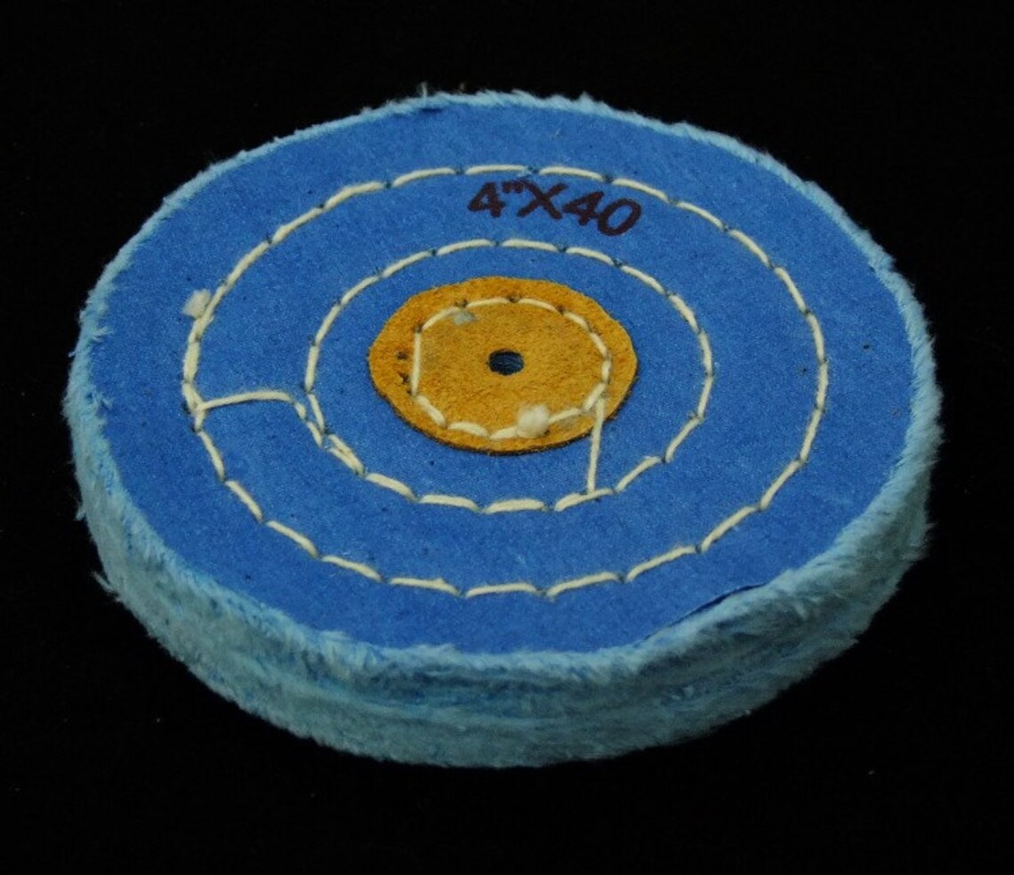 Treated Blue Polishing/buff Wheel 3 Row 4 Inch X 40 Ply Etsy