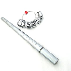 Steel Ring Sizer Mandrel And 36 Piece Finger Sizing Measuring Kit    SALE