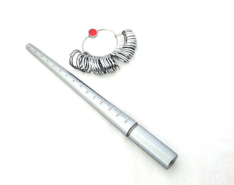 Steel Ring Sizer Mandrel and 36 Piece Finger Sizing Measuring Etsy