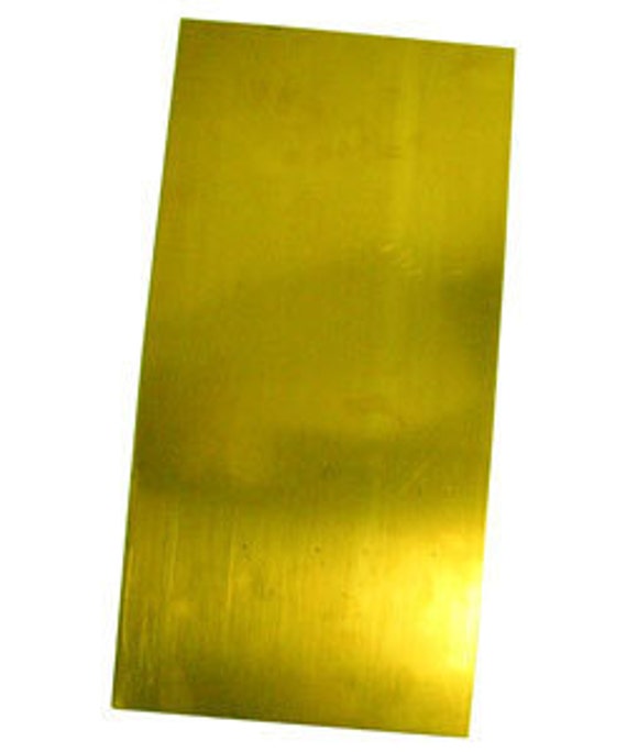 Yellow Brass Sheet 22ga 12/" x 6/" 0.64mm Thick