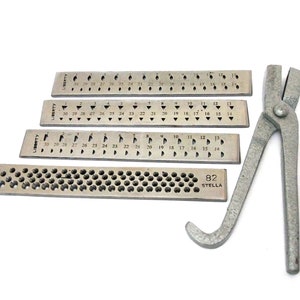 4er Set Economy Ziehplatten: Rd, Halb Rd, Ov und Tri, W Ziehzange