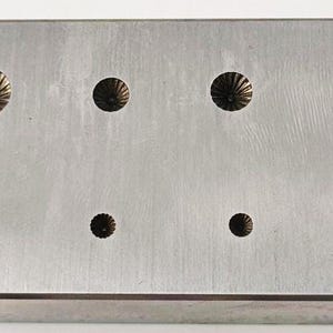 Shot Plate Graduated Medalion #31 Impression dies 8 Impressions | silversmith supplies | silversmith tools | SALE