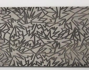 Pattern Texture Plate for Press or Rolling Mill 6 x 2 Inch, #5