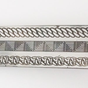 9 Inch Pattern Texture Plate for Press or Rolling Mill 9 x 2 Inch  #B  Great For Bracelet Blanks