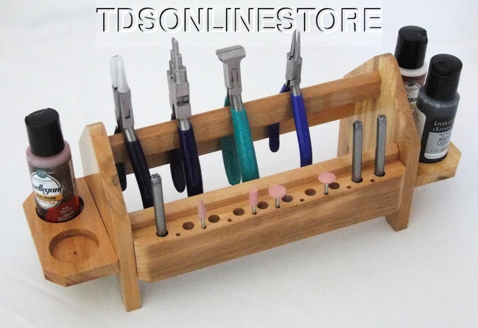 Solid Wood Bench Top Plier and Tool Organizer Assembled Etsy