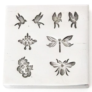 Shot Plate 8 Designs Assorted Shapes Impression Dies | artykuły złotnicze | narzędzia złotnicze | Hummingbirds-Butterflies SALE