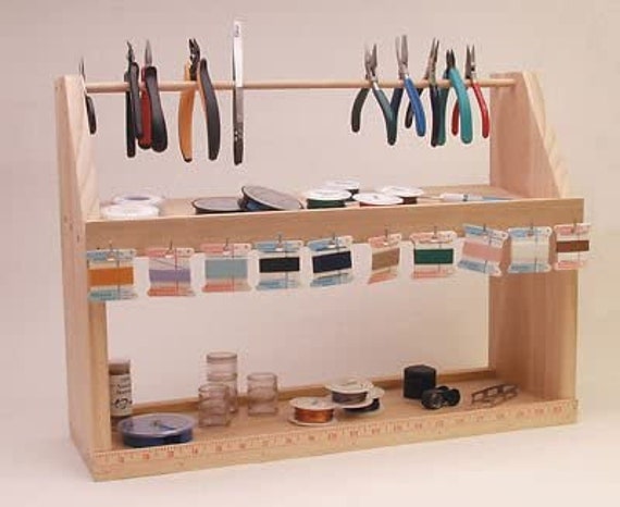 Organizador De Alicates De Madera De Pino - Base Con 16 Agujeros Para Taller Y Garaje, Soporte Exhibidor De Herramientas, Espaciado De 26.8 Mm, Medidas 21.5 X 7.5 Cm
