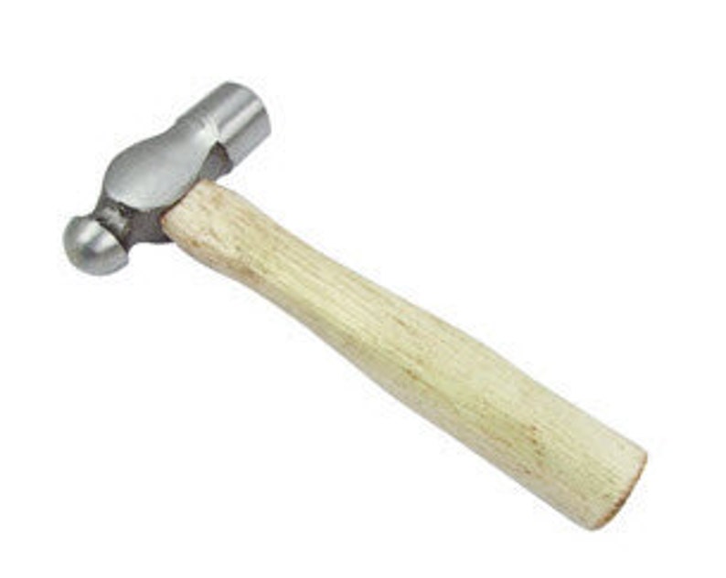 Ball Peen Hammer With Wood Handle 4oz Head Etsy