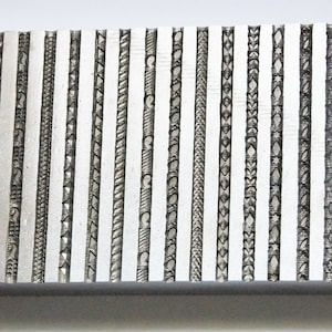 16 Design Wire Impression Die Plate #9 | silversmith supplies | silversmith tools | metal stamps for jewelry
