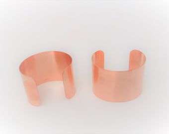 Raw Copper Bracelet Cuff Blanks For Jewelry Making 2 inch Pkg Of 2