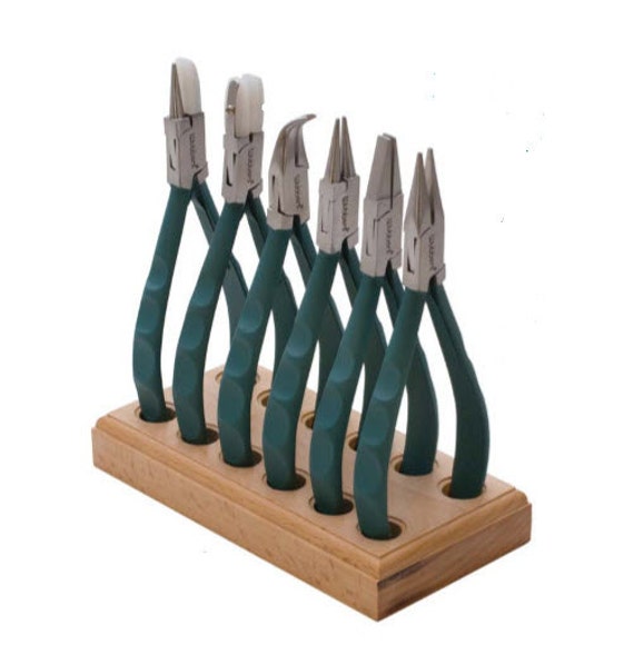 Wubbers Proline Series Pliers Set of With Wood Rack