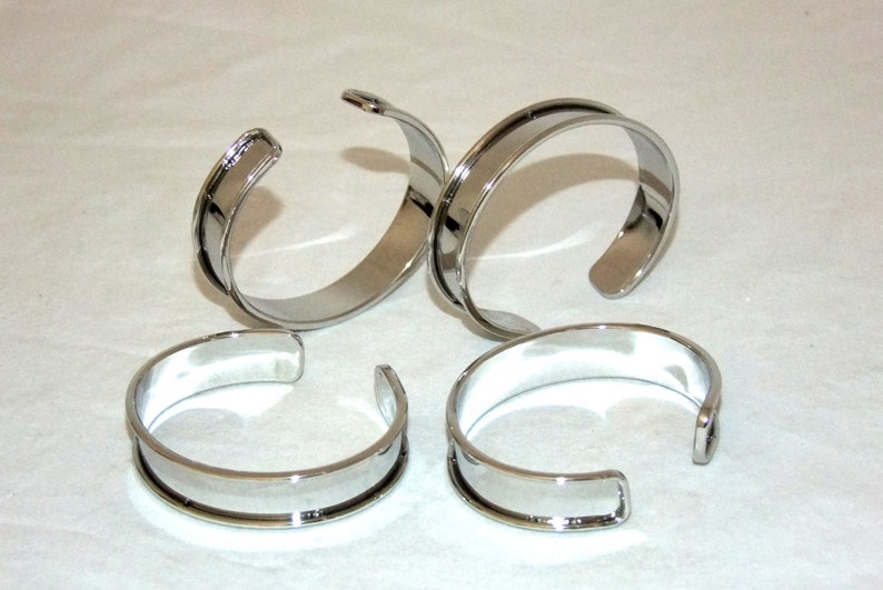 Bright Silver Plated Channeled Bracelet Cuff Blanks 1/2 Inch Etsy