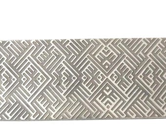 Pattern Texture Plate for Press or Rolling Mill 6 x 2.5 Inch  #53