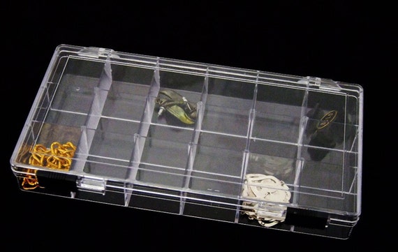 Crystal Clear 18 Compartment Storage Box With Double Slide Locking -   Canada