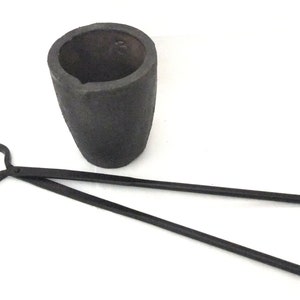 4kg #3 Clay Graphite Crucible Cup For Furnace -Torch Melting With Heavy Tongs  SALE