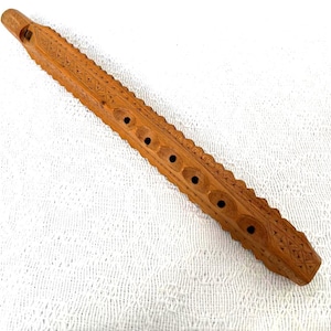 Hand-Carved Ornamental Wooden Flute