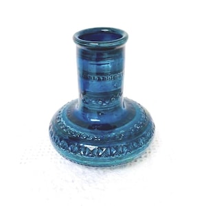 Bitossi - Aldo Londi - Rimini Blue - Vintage Vase – 15cm - Mid-Century Modern Italian Pottery