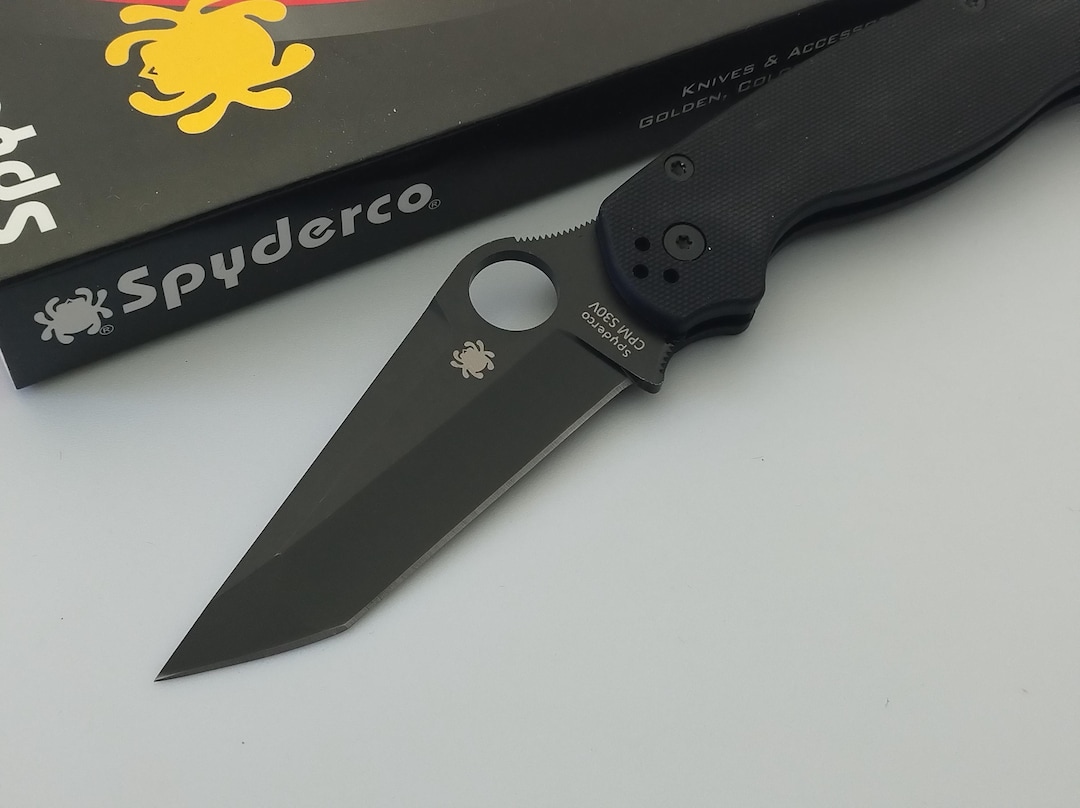 Knife SPYDERCO Pocket Knife CPM S30V Tanto Blade, Golden Colorado ...