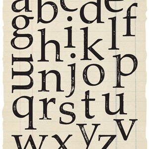 Giant Shabby Alphabet Rubber Stamp Collection