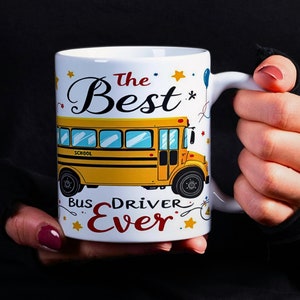 Sublimeringsmall för skolbusschaufförmugg, 45 cl design, Circuit Mug Press PNG, digital nedladdning