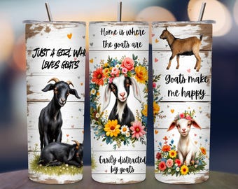 Goat Tumbler Wrap, 20 oz Skinny Tumbler Sublimation Design PNG, Instant Digital Download Only, Funny Country Girl Baby Goat Tumbler Wrap