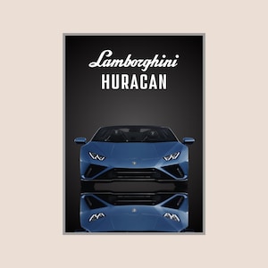 Póster del Lamborghini Huracán (minimalista)