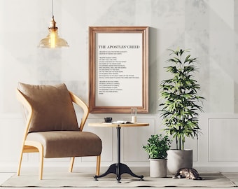Apostles' Creed Printable: Modern Christian Wall Art (Digital Download)