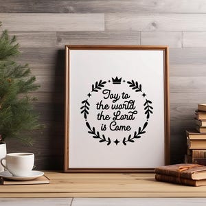 Joy to the World Christmas SVG | Printable for Wall Decor, Mugs, T-Shirts | Christmas Home Decor | Printable Art for Decor & Gifts