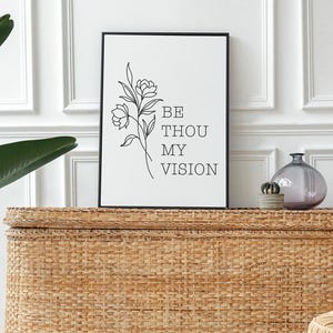 Be Thou My Vision digital download | Christian hymn wall art printable | png svg pdf eps files for Cricut and decor