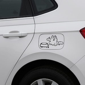 Auto Aufkleber Motiv „hungry cat“ - hochwertige PVC Folie