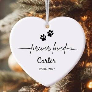 Custom Dog Memorial Ornament, Memorial Ornament, Personalized Decor, Custom Ornament, Dog Ornament, Custom Pet Gift, Ceramic Ornament, Dog