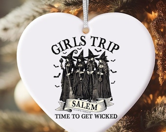 Salem Girls Trip Ornament, Girls Trip Gifts, Halloween Memory Gift, Girls Trip Keepsake, Friendship Ornament, Girls Weekend Ornament, Girls