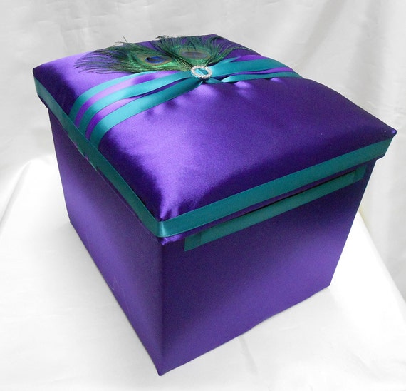 Free Shipping Wedding Reception Purple Teal Peacock Feather Etsy