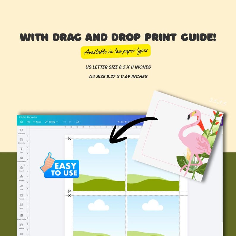 Summer Custom Notepad Canva Template | Sticky Notes Designs (3.5x3.5 ...