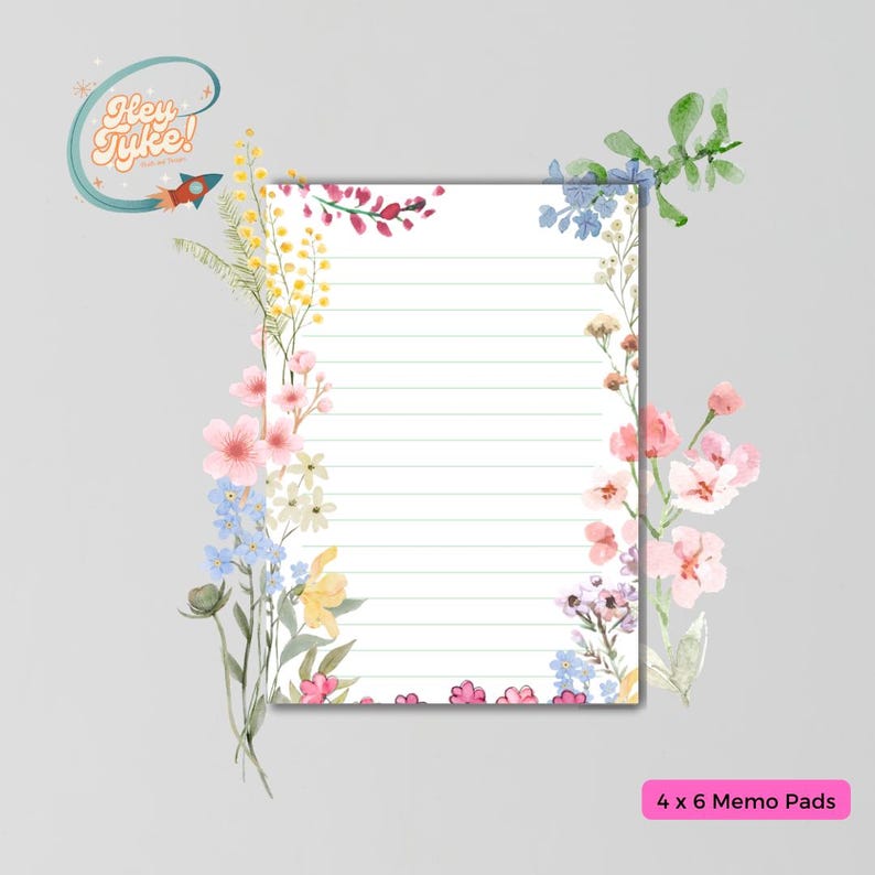 Printable 4x6 notepads for journaling and daily planning, Canva editable format