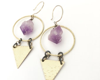 Tornado Alley Amethyst Earrings