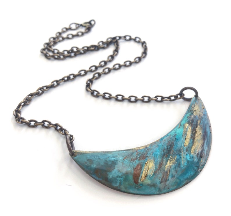 Lido Patina Crescent Necklace