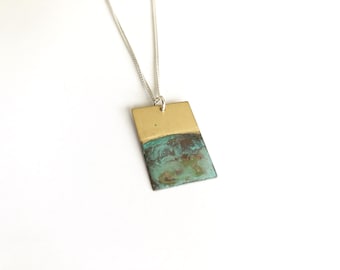 Rising Tide Small Rectangle Necklace N1926