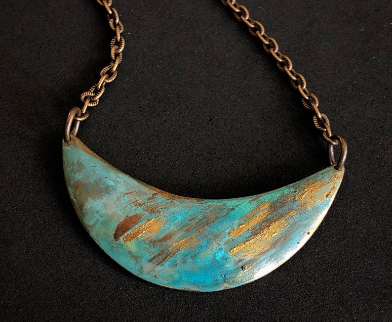 Lido Patina Crescent Necklace