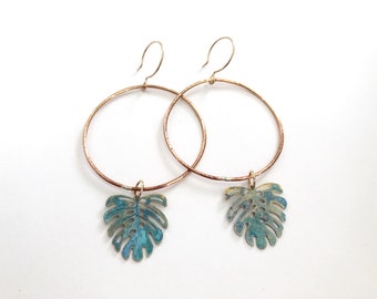 Jungle Gardens Hoop Earrings E2009