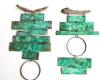 Driftwood and Verdigris Brass Mobile W1901 & W1903