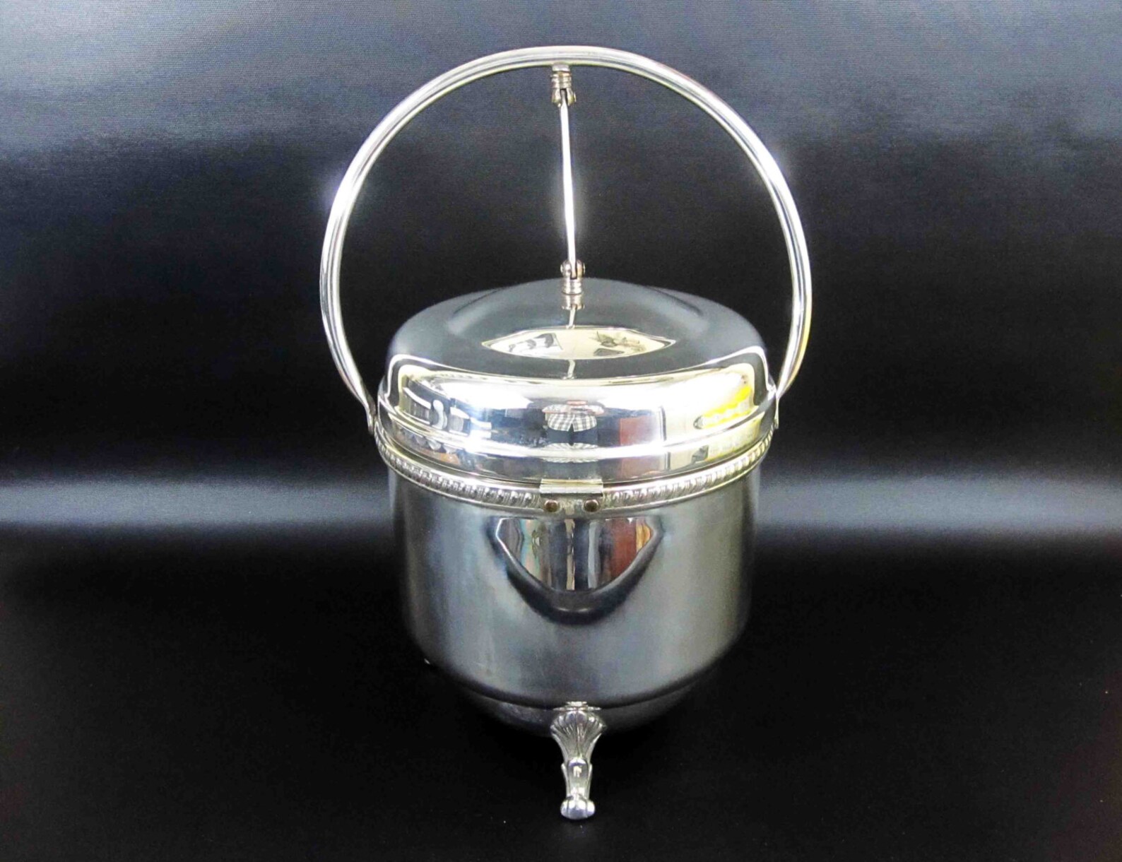 Vintage Silverplate Hinged Ice Bucket with Storage Lid by Etsy