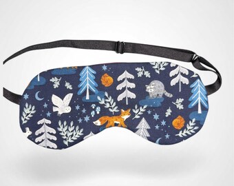 OWL BE SLEEPING woodland animal adjustable sleep mask, handmade gift for self care spa, travel or just because gift - those are the best!
