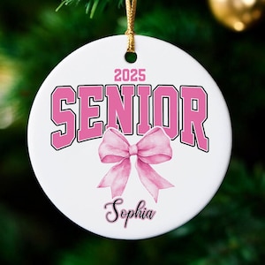 Personalized Senior 2025 Ornament, Class of 2025 Ornament, Graduation Gift, High School Senior, Graduation Ornament, Christmas Gift
